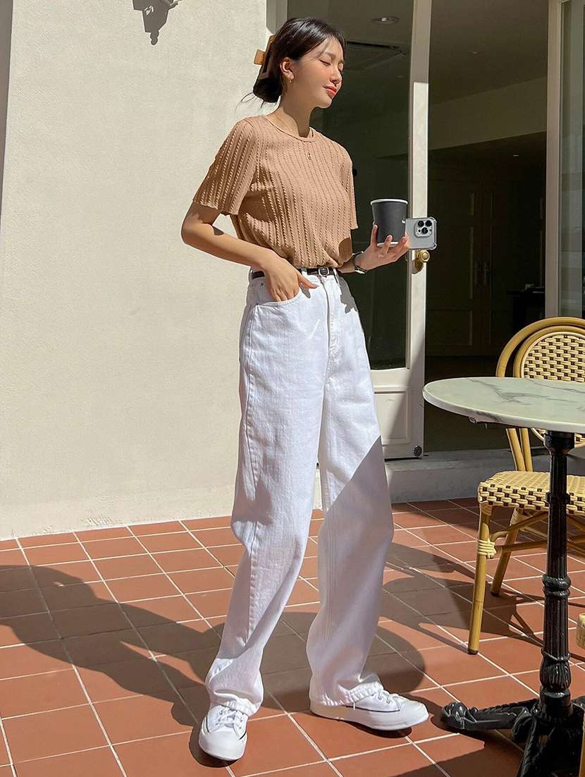 women self designed short sleeve top - 22094020 -  Standard Image - 5