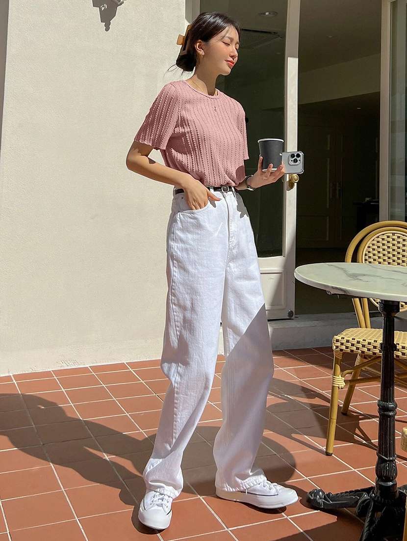 women self designed short sleeve top - 22094021 -  Standard Image - 5