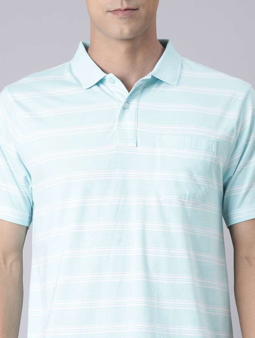 men striped short sleeve regular fit polo t-shirt - 22094081 -  Standard Image - 3