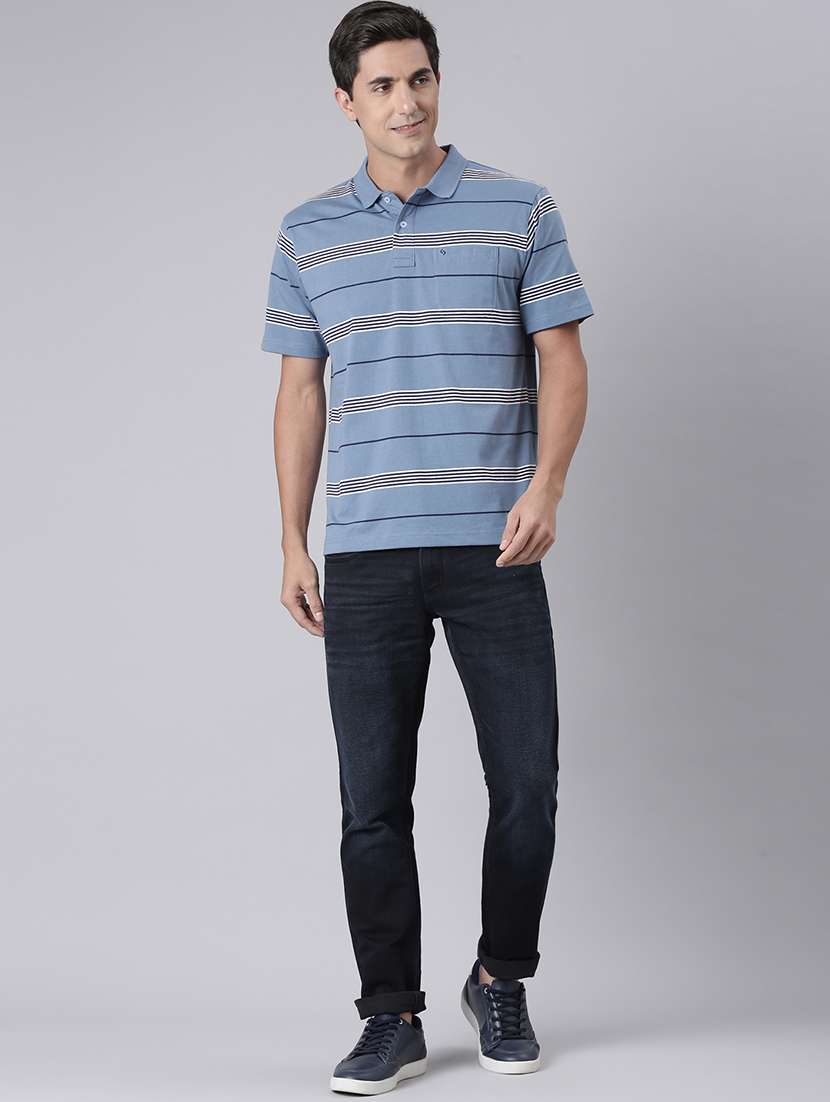 men striped short sleeve regular fit polo t-shirt - 22094086 -  Standard Image - 3