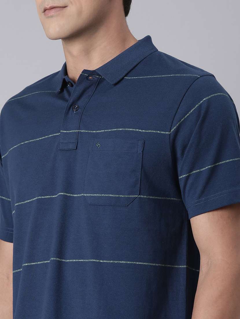 men striped short sleeve regular fit polo t-shirt - 22094088 -  Standard Image - 3
