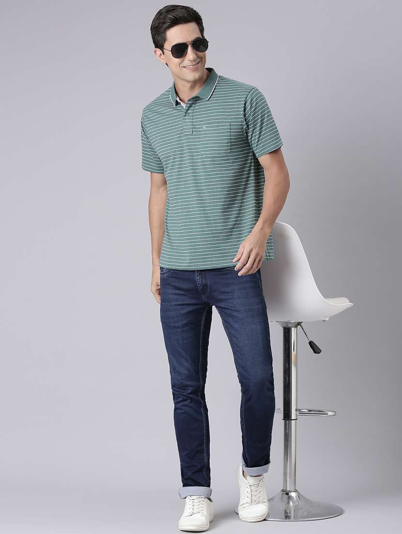 men striped short sleeve regular fit polo t-shirt - 22094097 -  Standard Image - 3