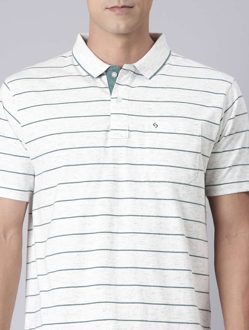 men striped short sleeve regular fit polo t-shirt - 22094110 -  Standard Image - 3