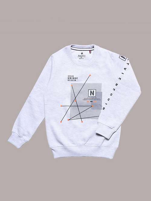 boys printed round neck long sleeve sweatshirt - 22094190 - Standard Image - 0