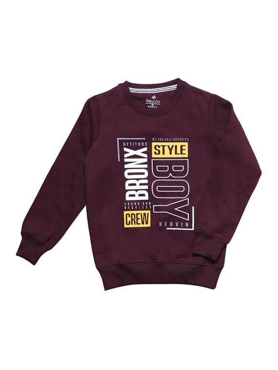 boys printed long sleeve sweatshirt