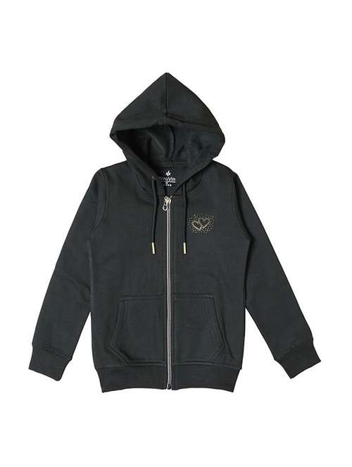 boys solid long sleeve hooded sweatshirt - 22094205 - Standard Image - 0