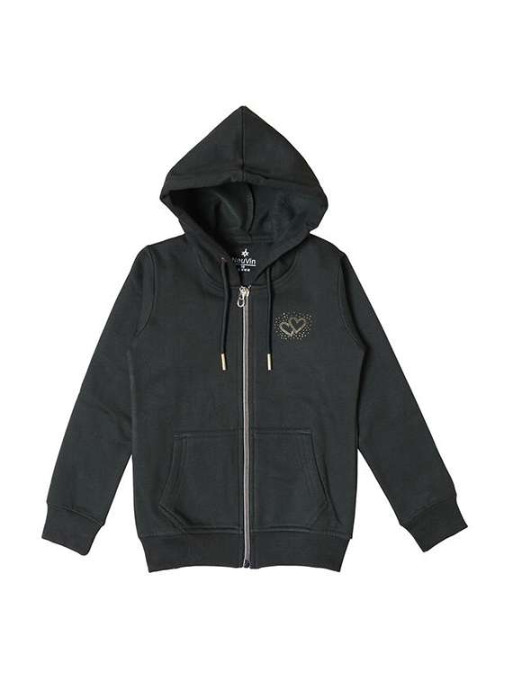 boys solid long sleeve hooded sweatshirt - 22094205 - Zoom Image - 0