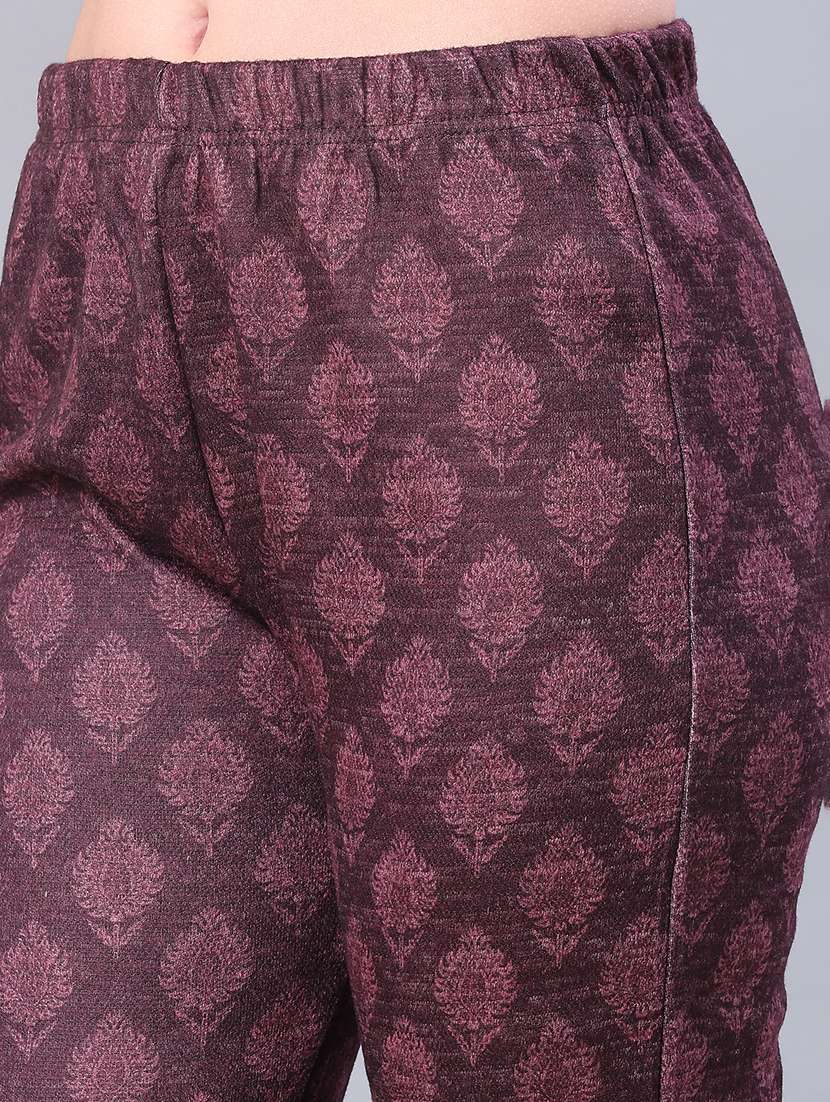 women printed long sleeve kurta pant with dupatta set - 22094390 -  Standard Image - 5