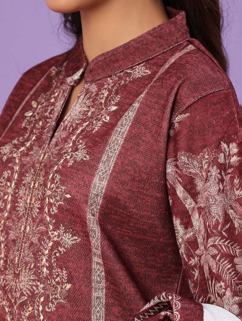 women printed long sleeve kurta pant with dupatta set - 22094402 -  Standard Image - 5