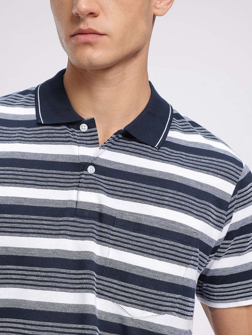 men striped short sleeve regular fit polo t-shirt - 22094411 -  Standard Image - 3