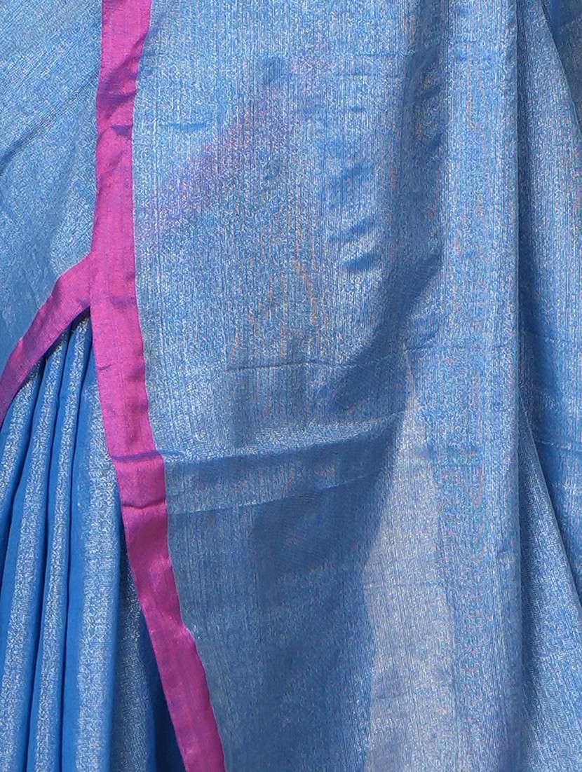 women solid handloom saree with blouse - 22094451 -  Standard Image - 3