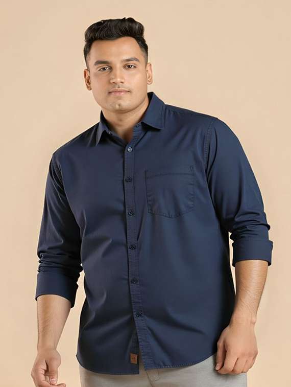 men solid long sleeve regular fit casual shirt