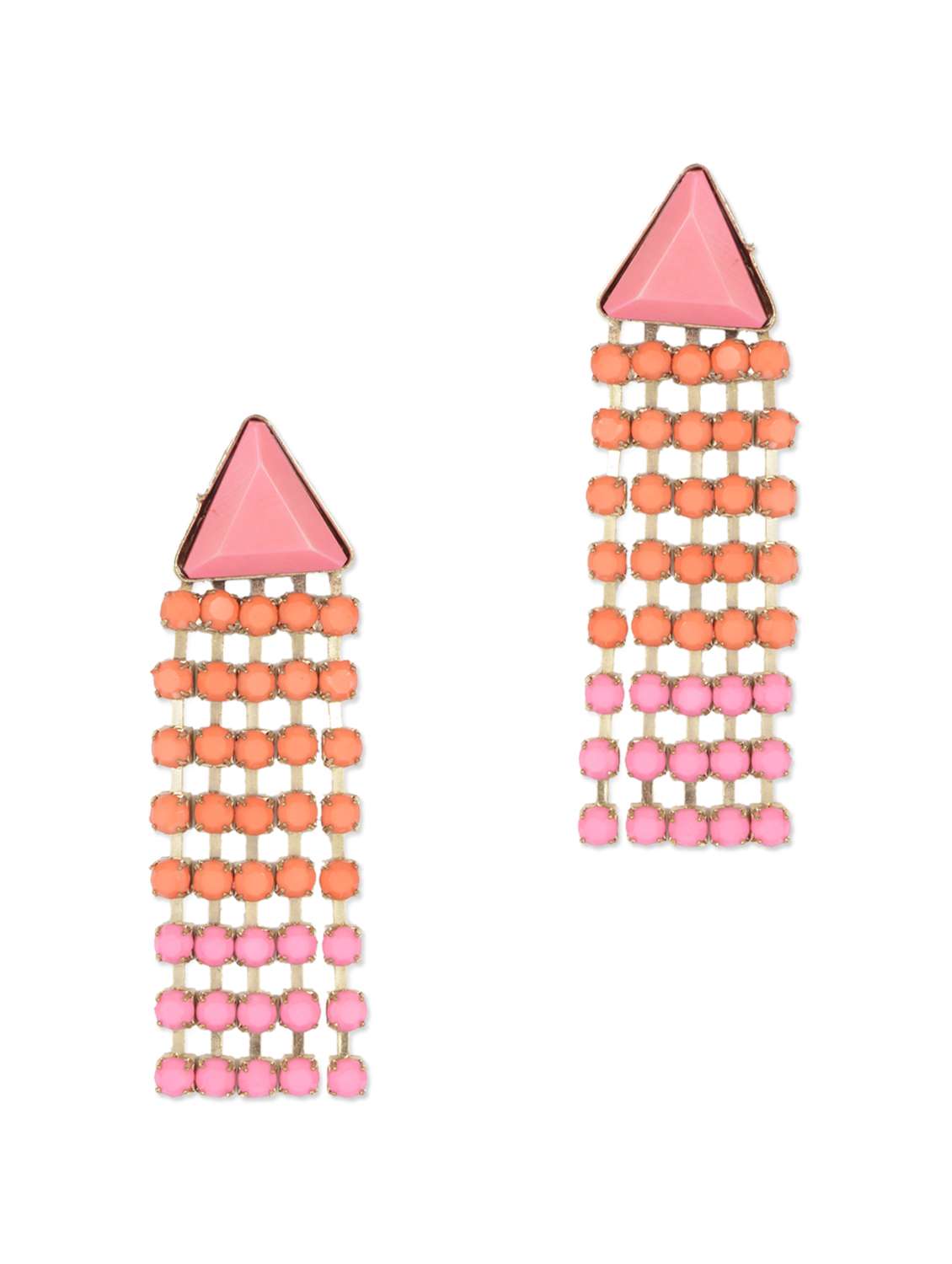 trendsetting orange & pink earrings