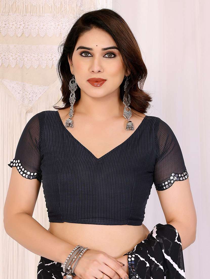 women printed casual wear saree with blouse - 22099894 - Standard Image - 5