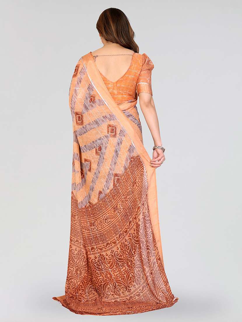 women printed casual wear saree with blouse - 22100164 - Standard Image - 3