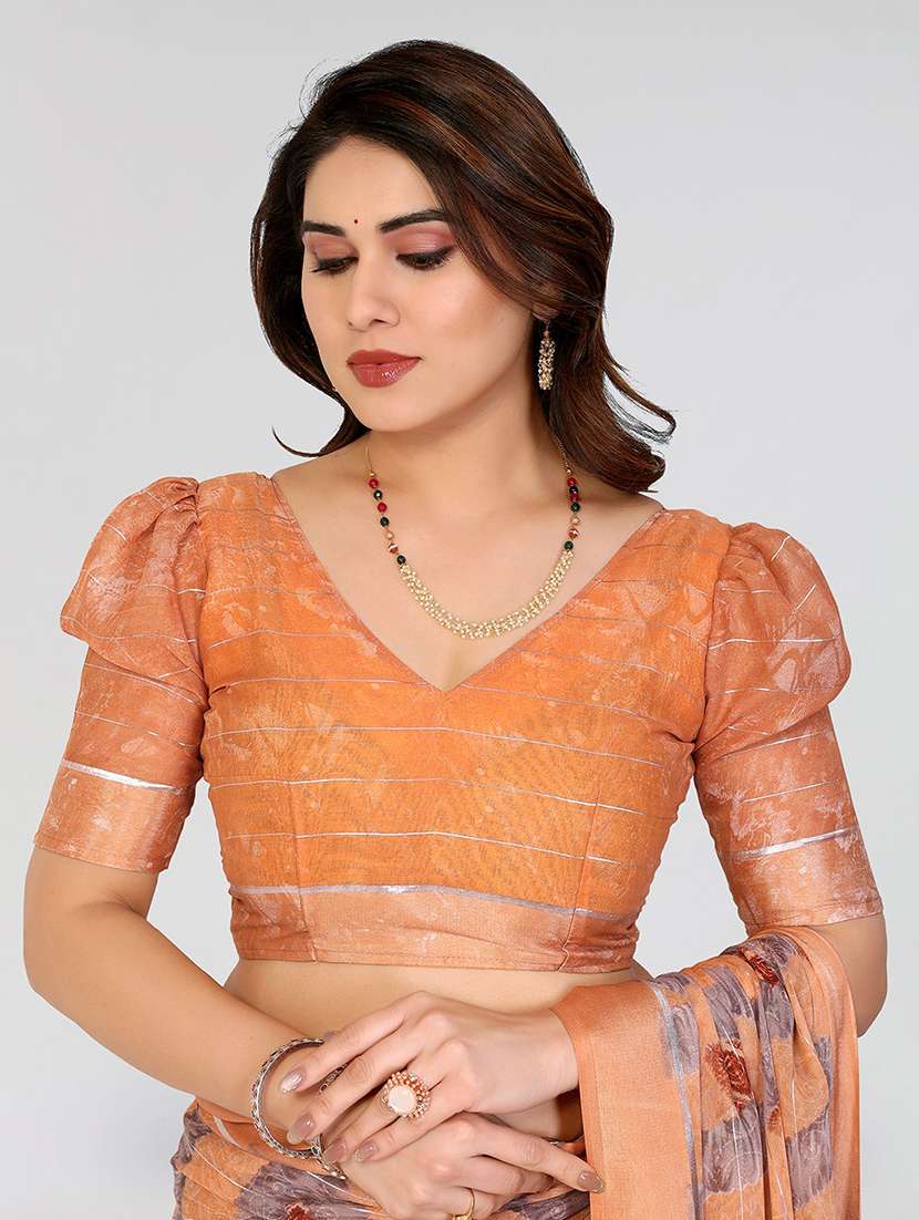women printed casual wear saree with blouse - 22100164 - Standard Image - 5