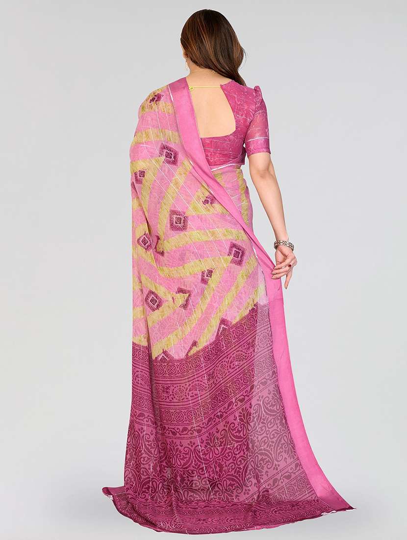 women printed casual wear saree with blouse - 22100165 - Standard Image - 3
