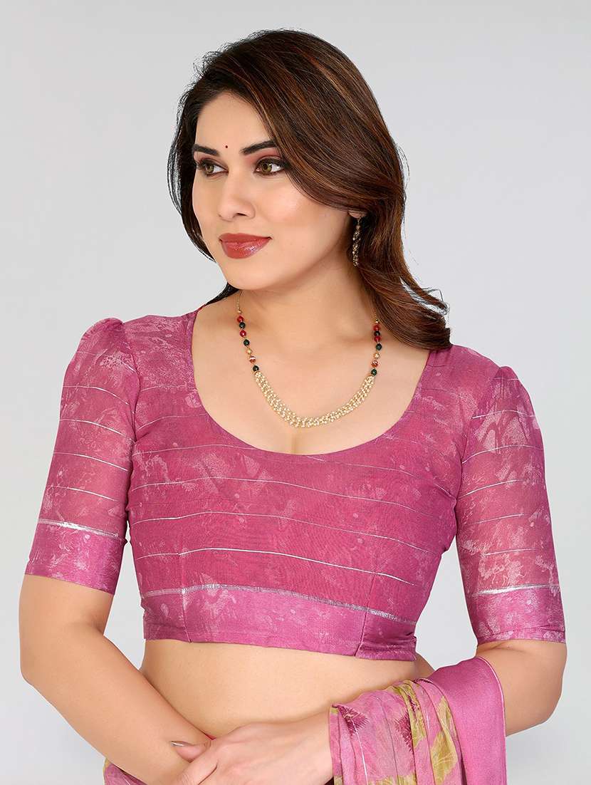 women printed casual wear saree with blouse - 22100165 - Standard Image - 5