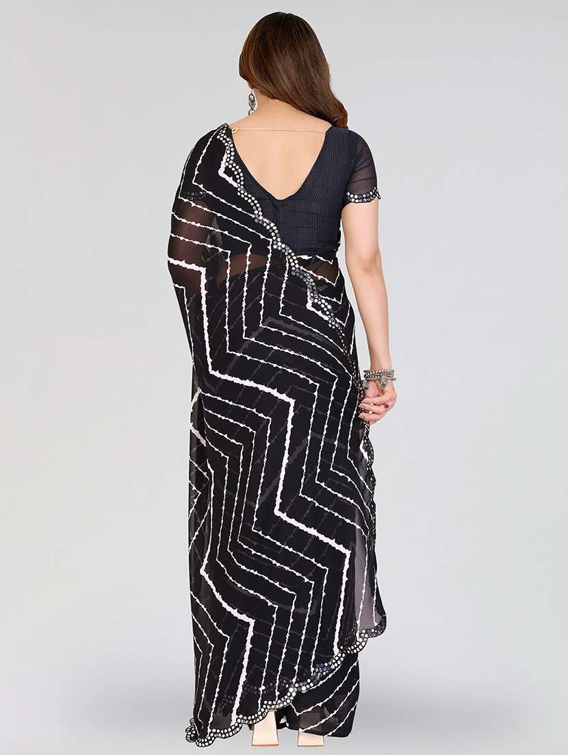women printed casual wear saree with blouse - 22100202 - Standard Image - 3