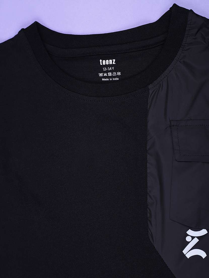 boys solid short sleeve regular fit t-shirt - 22100826 -  Standard Image - 3