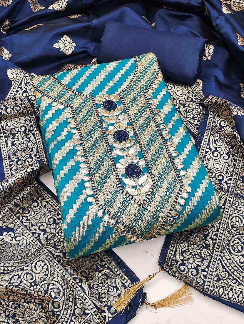 women self design embroidered unstitched suit set - 22100832 - Zoom Image - 0