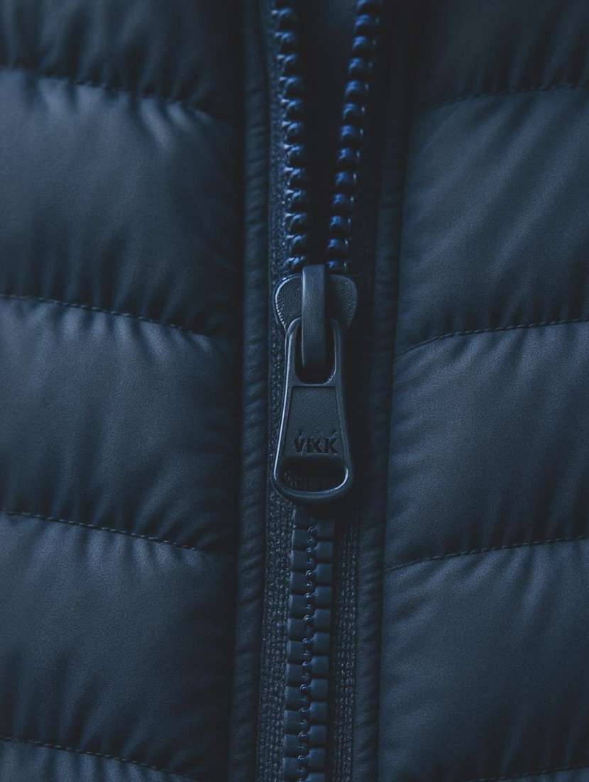 navy blue polyester quilted & puffer jacket - 22100870 - Standard Image - 3