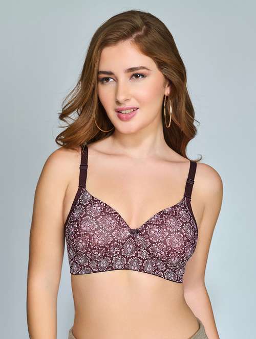 women printed lightly padded bra - 22100873 -  Standard Image - 0