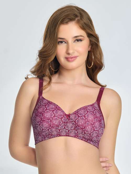 women printed lightly padded bra - 22100874 -  Standard Image - 0