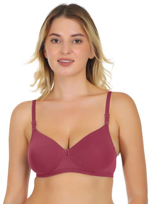 women solid lightly padded bra - 22100885 -  Standard Image - 0