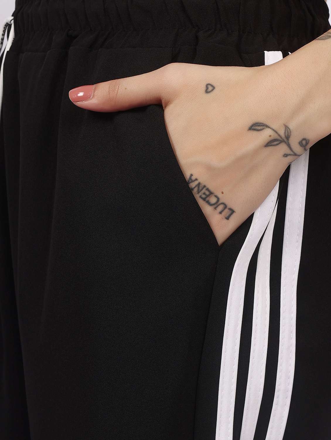black polyester regular track pants - 22100913 - Standard Image - 3