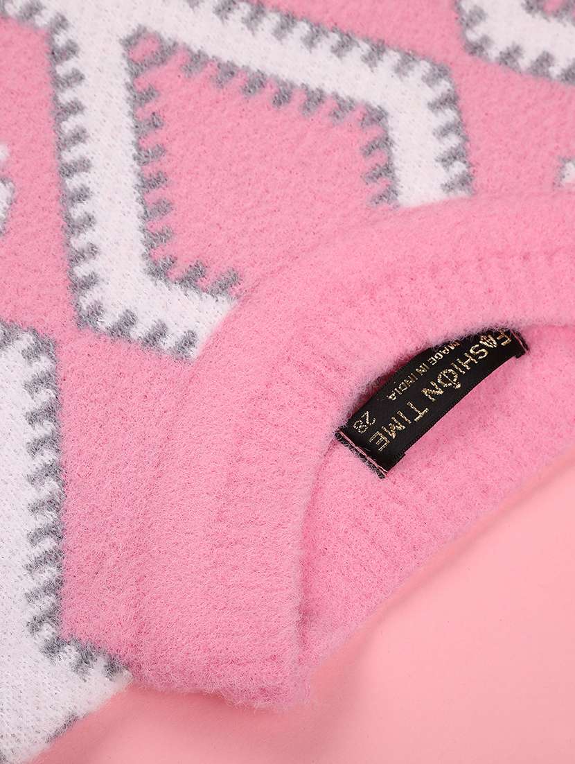 girls self designed long sleeve sweater - 22101056 -  Standard Image - 3