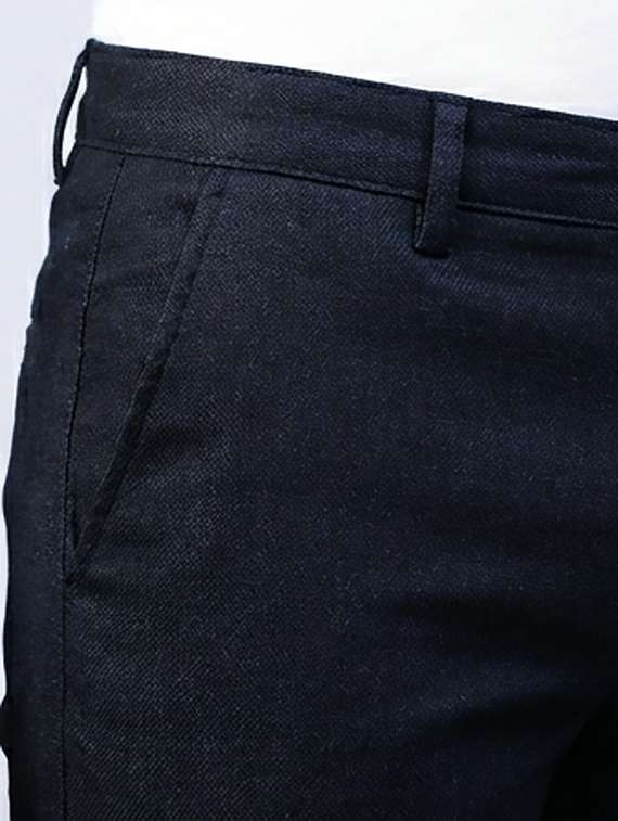 men solid mid rise sim fit chinos - 22101085 -  Standard Image - 3