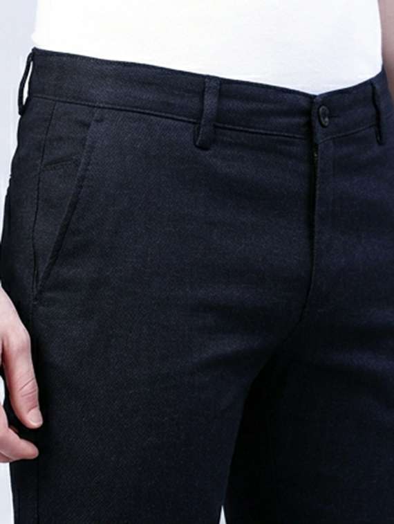 men solid mid rise sim fit chinos - 22101085 -  Standard Image - 5