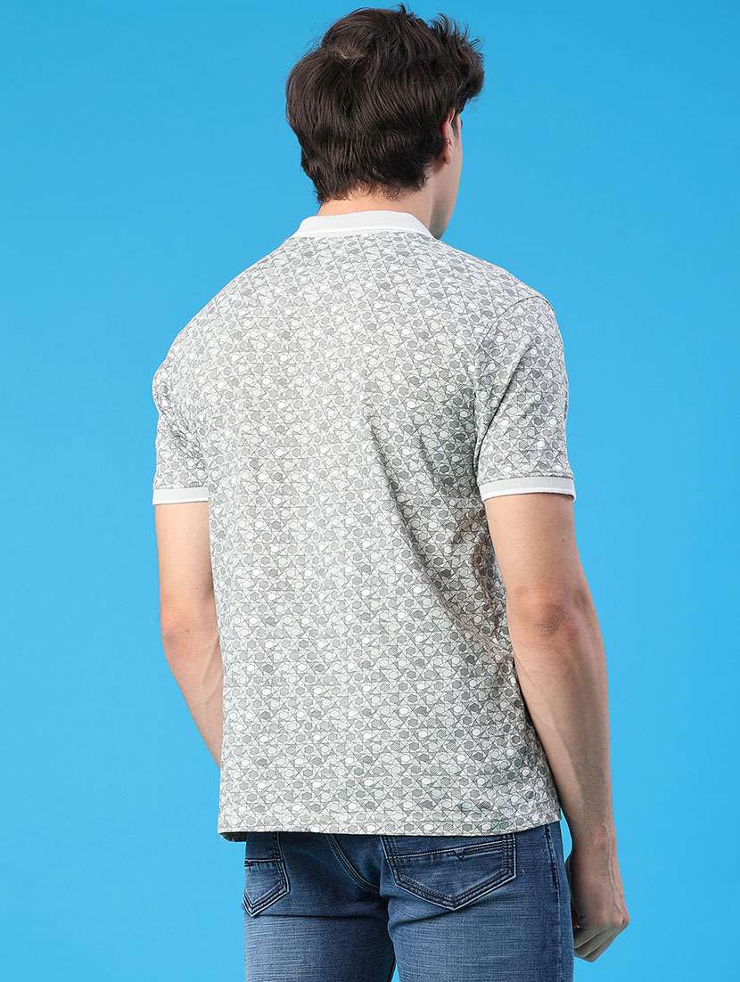 men printed short sleeve regular fit polo t-shirt - 22101150 -  Standard Image - 3