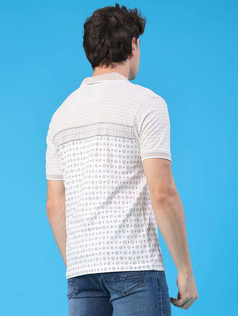 men printed short sleeve regular fit polo t-shirt - 22101152 -  Standard Image - 3