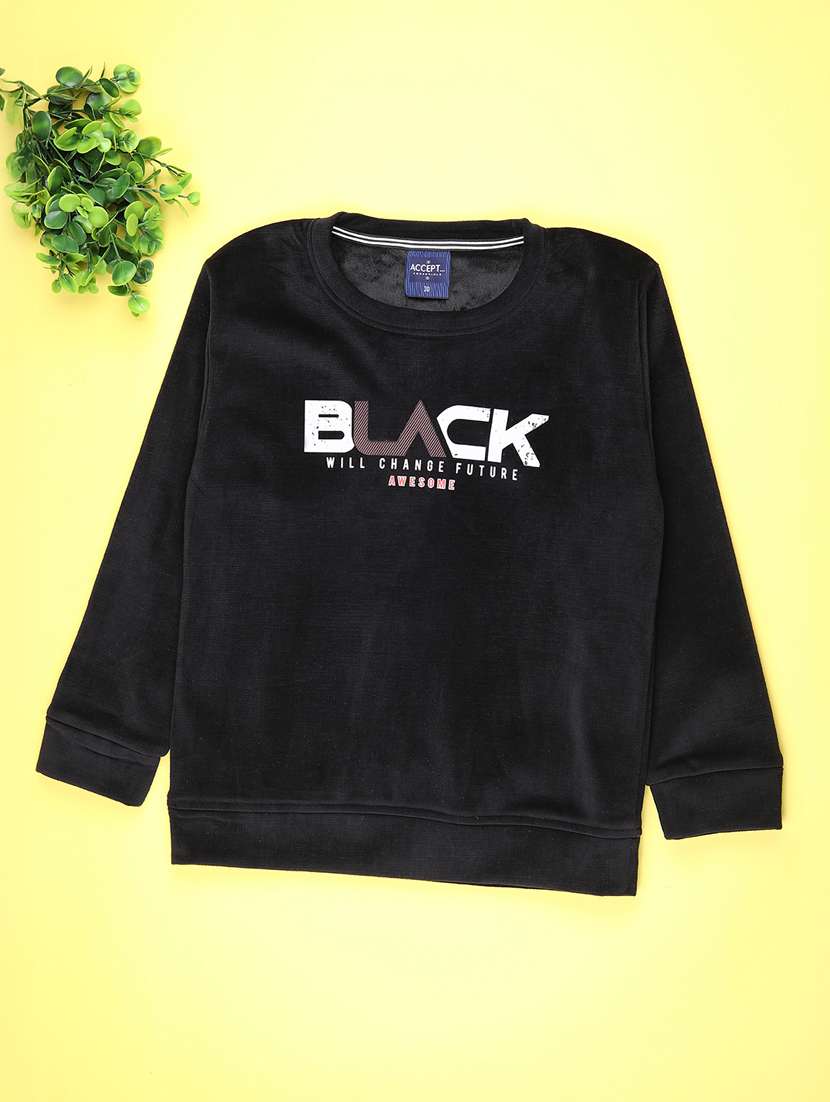 boys chest print long sleeve sweatshirt