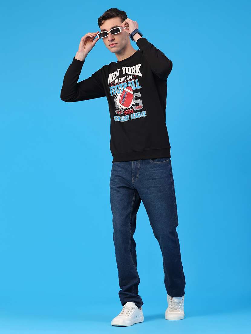 men printed long sleeve regular fit sweatshirt - 22101233 -  Standard Image - 5