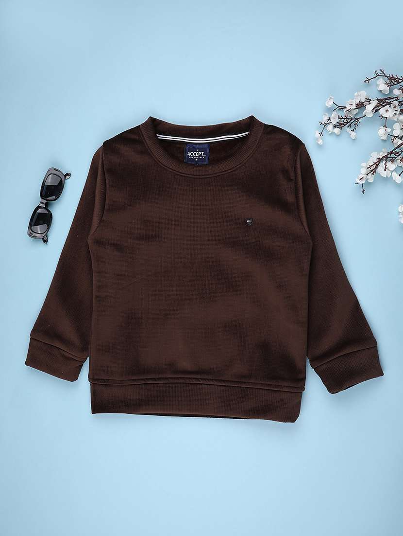 boys self design long sleeve sweatshirt