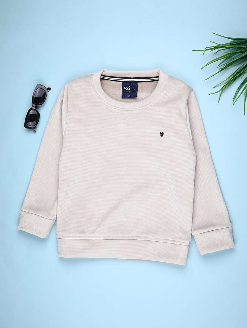 boys self design long sleeve sweatshirt