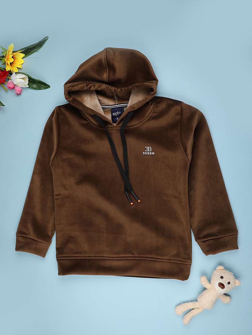 boys solid long sleeve sweatshirt