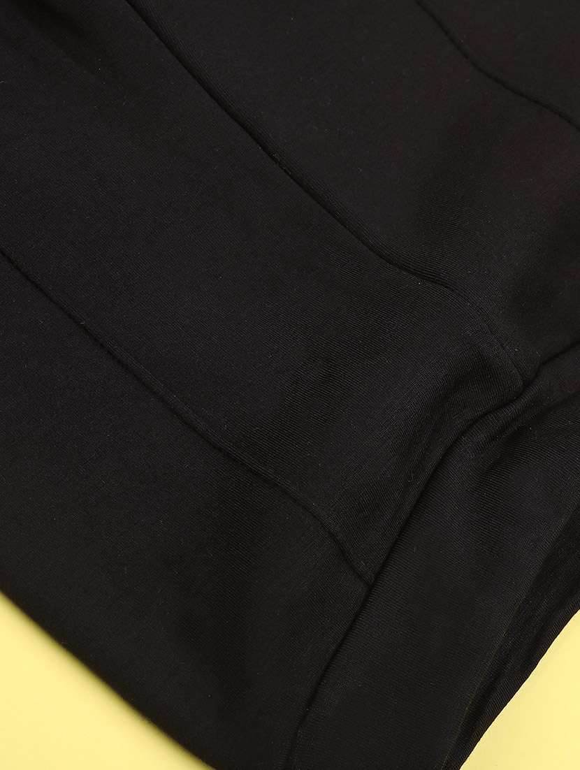 girls solid with work mid rise winterwear leggings - 22101299 -  Standard Image - 3