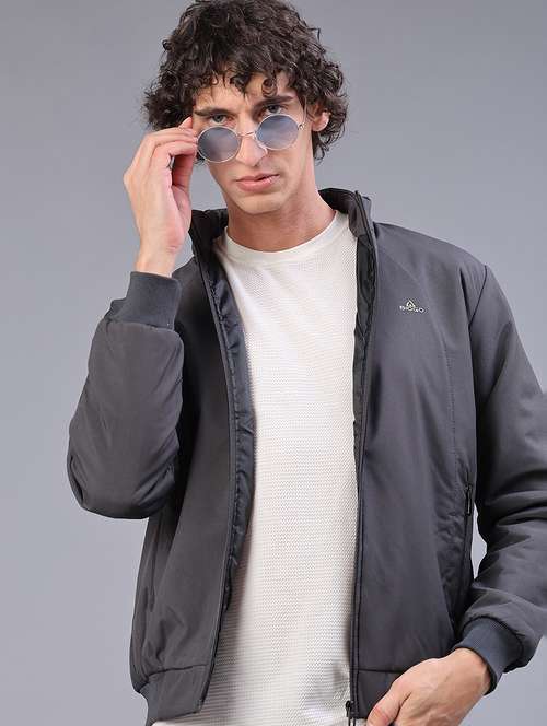 men solid long sleeve lightweight bomber jacket - 22101328 -  Standard Image - 0