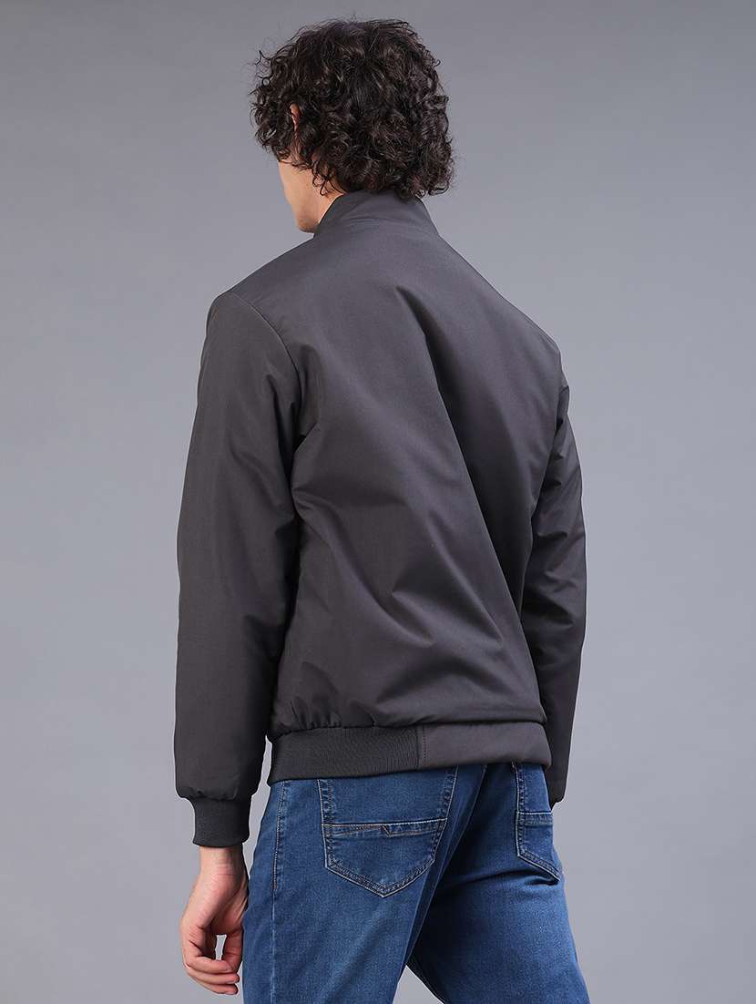 men solid long sleeve lightweight bomber jacket - 22101328 -  Standard Image - 3