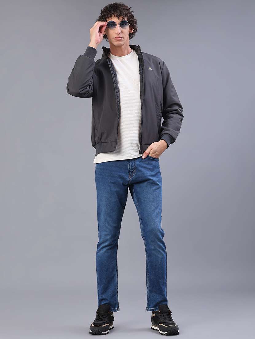 men solid long sleeve lightweight bomber jacket - 22101328 -  Standard Image - 5