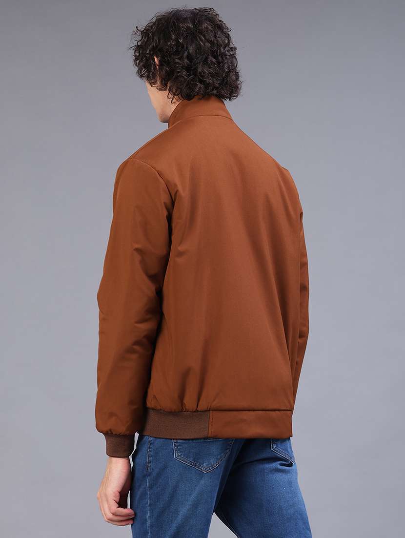 men solid long sleeve lightweight bomber jacket - 22101329 -  Standard Image - 3