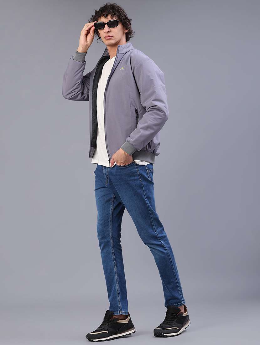 men solid long sleeve lightweight bomber jacket - 22101330 -  Standard Image - 5