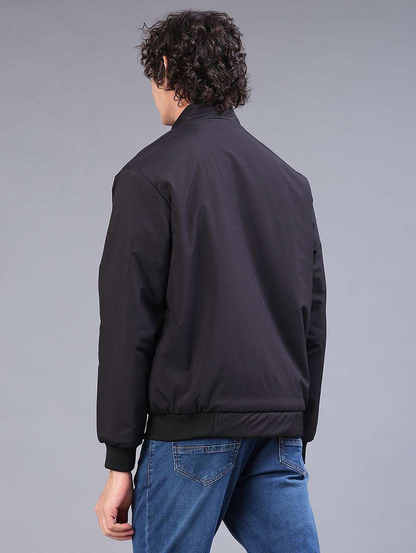 men solid long sleeve lightweight bomber jacket - 22101337 -  Standard Image - 3