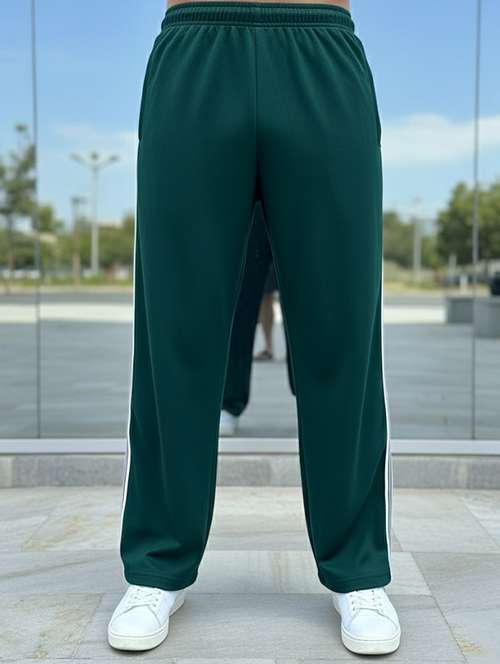 men side taped mid rise full length track pant - 22101350 -  Standard Image - 0