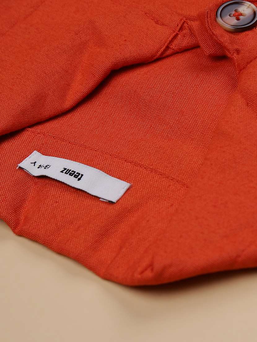 girls solid bell sleeve collared shirt - 22101354 -  Standard Image - 3