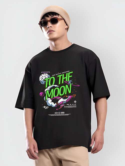 men front print short sleeve oversized t-shirt - 22101435 - Standard Image - 0
